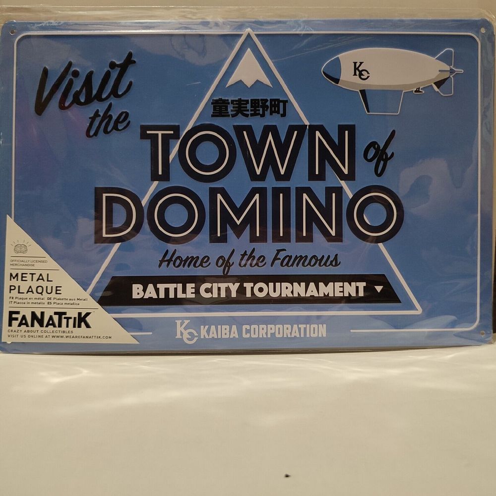 Yugioh Battle City Tournament Town Of Domino Metal Sign Official Collectible